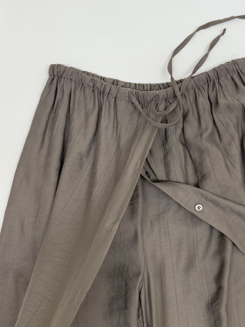 Wrinkle Wrap Layered Banding Pants