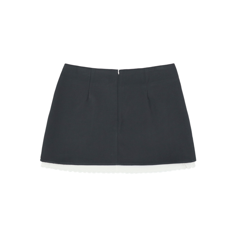 LACE LAYERED MINI SKIRT