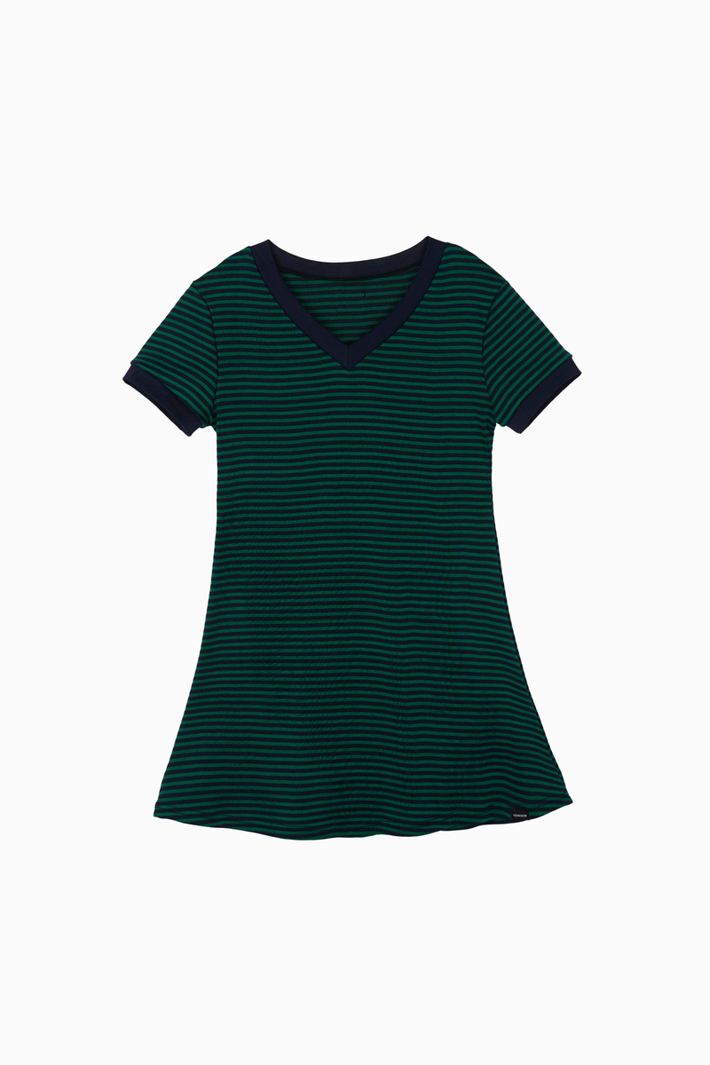 V NECK STRIPE OPS (GREEN)