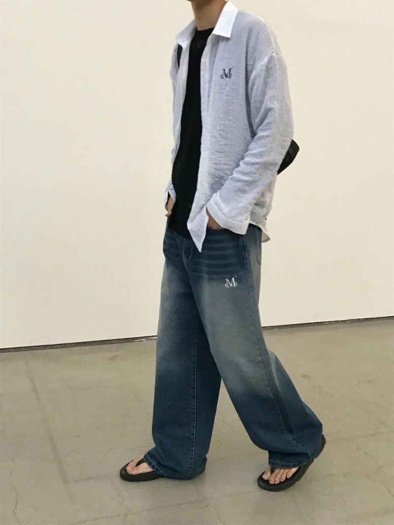 PALMA WIDE DENIM PANTS (2color)
