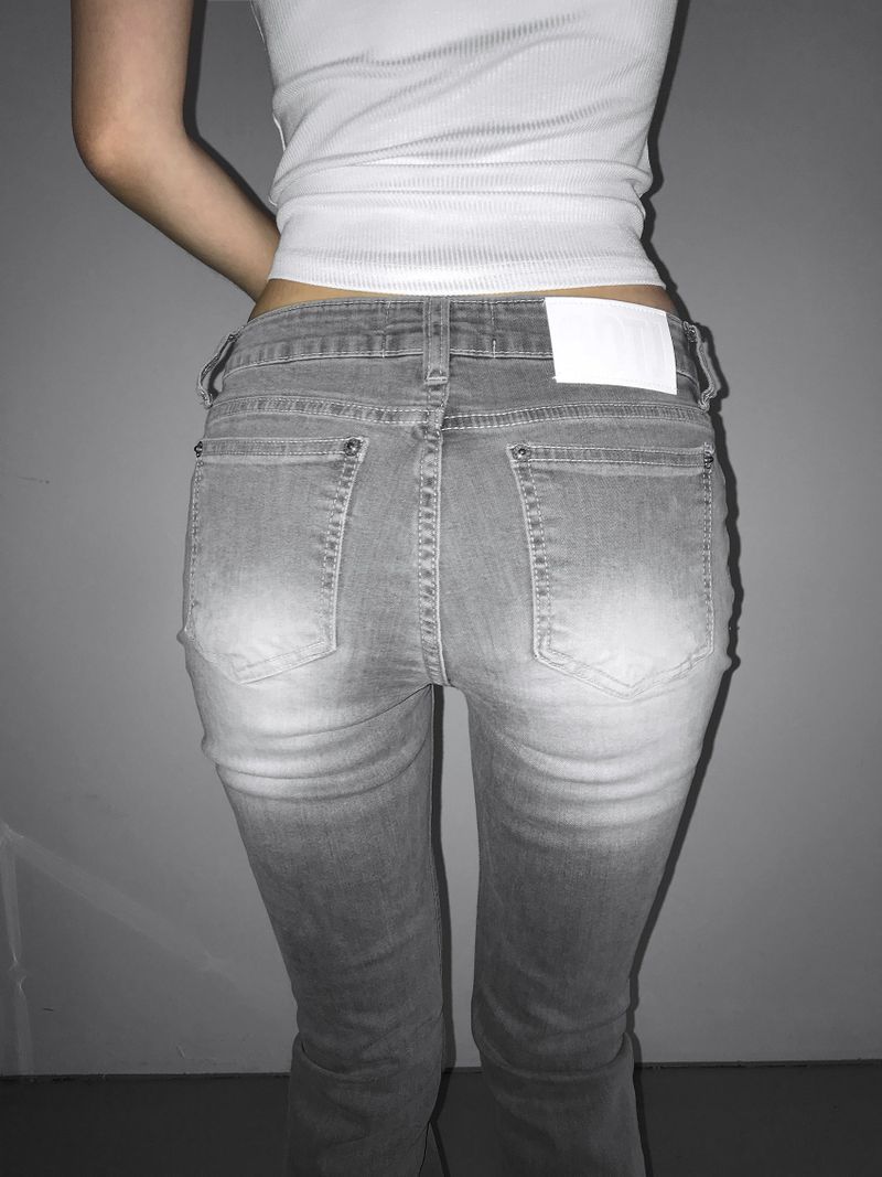 0459 cool grey washing jeans