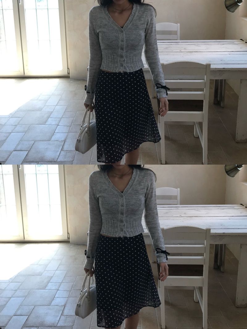 Misty Sheer Dot See-through Mini Skirt