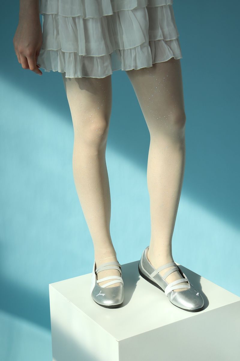 twinkle star prints tights (white)