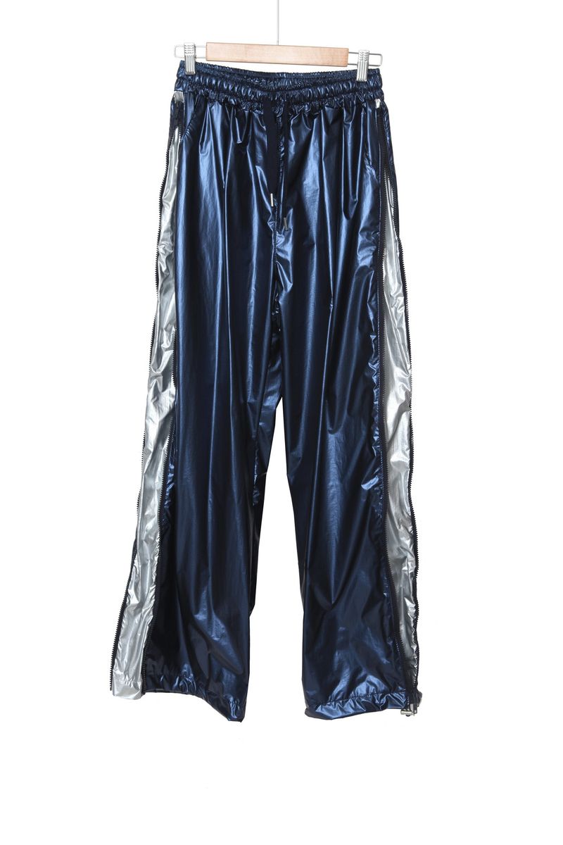 metal side zipper pants