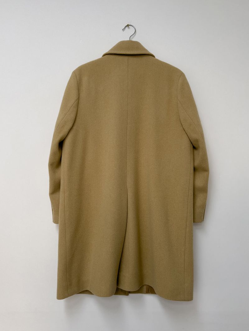 [Merino wool 90%] Stitched collar half coat