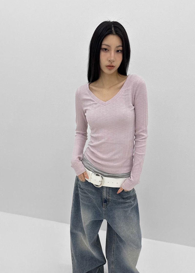 [MADE] ディロアVネックロングスリーブT (Modal 38%)