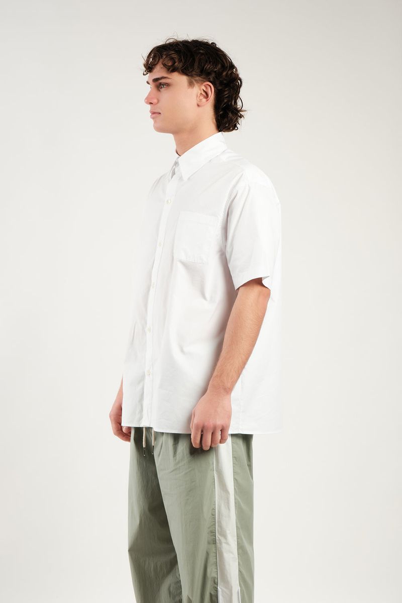 TEMPUS OVER-FIT HALF SLEEVE SHIRT [WHITE]