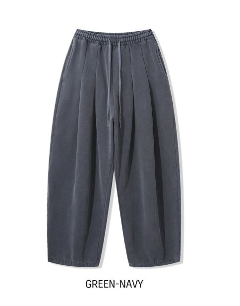 90 Pigmented Brushed Balloon Pintuck Pants