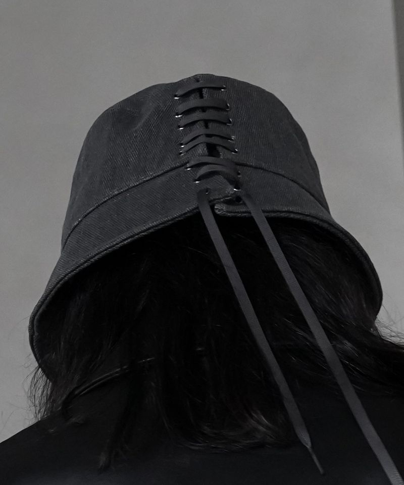 [SVR]HYPER OVER SIZE BACK STRING BUCKET HAT_WHASHING BLACK_AXII