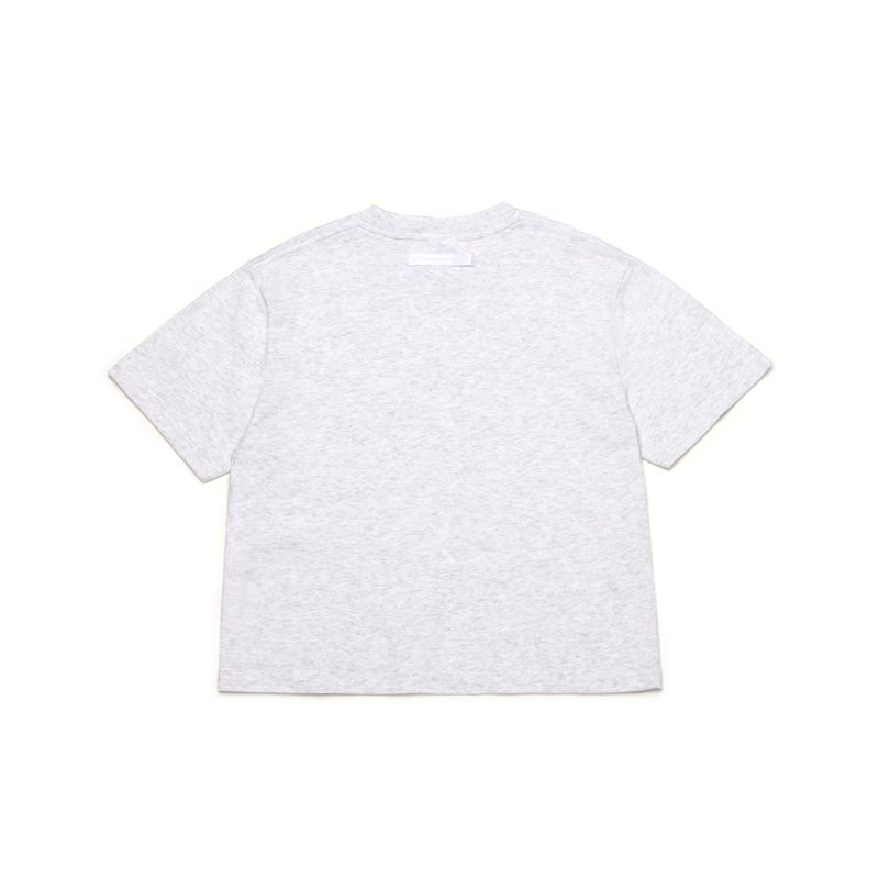 Men's Crop T-Shirt Melange White