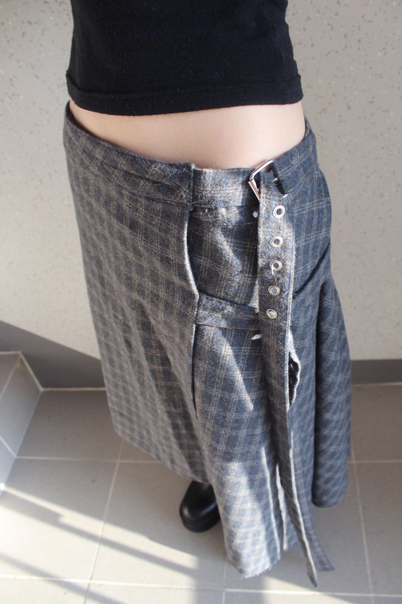 unbal wrap skirt