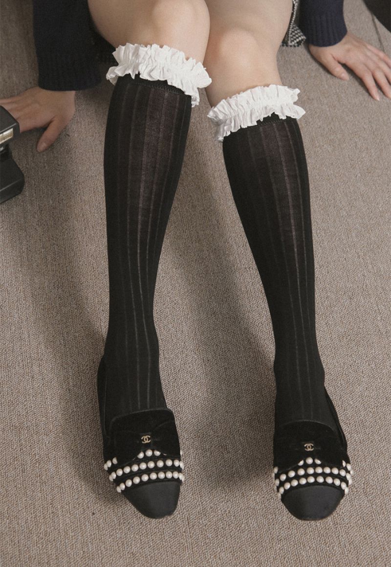 frill knee socks (2colors)