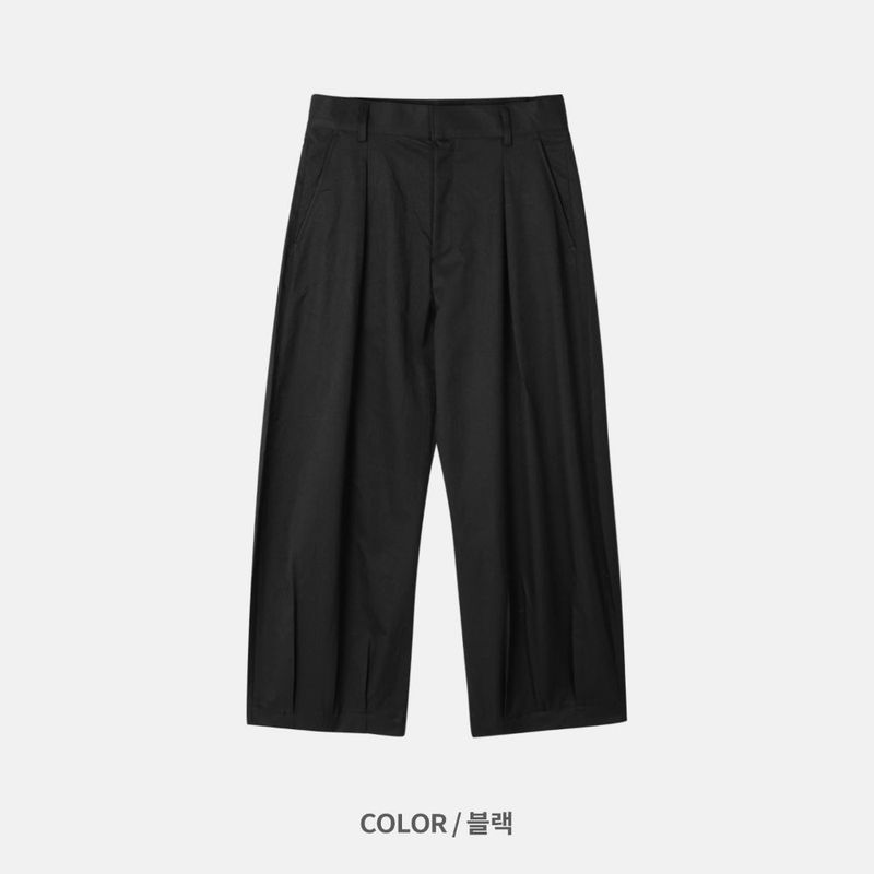 LMN デルトアンダーピンタックワイドパンツ (5 colors)