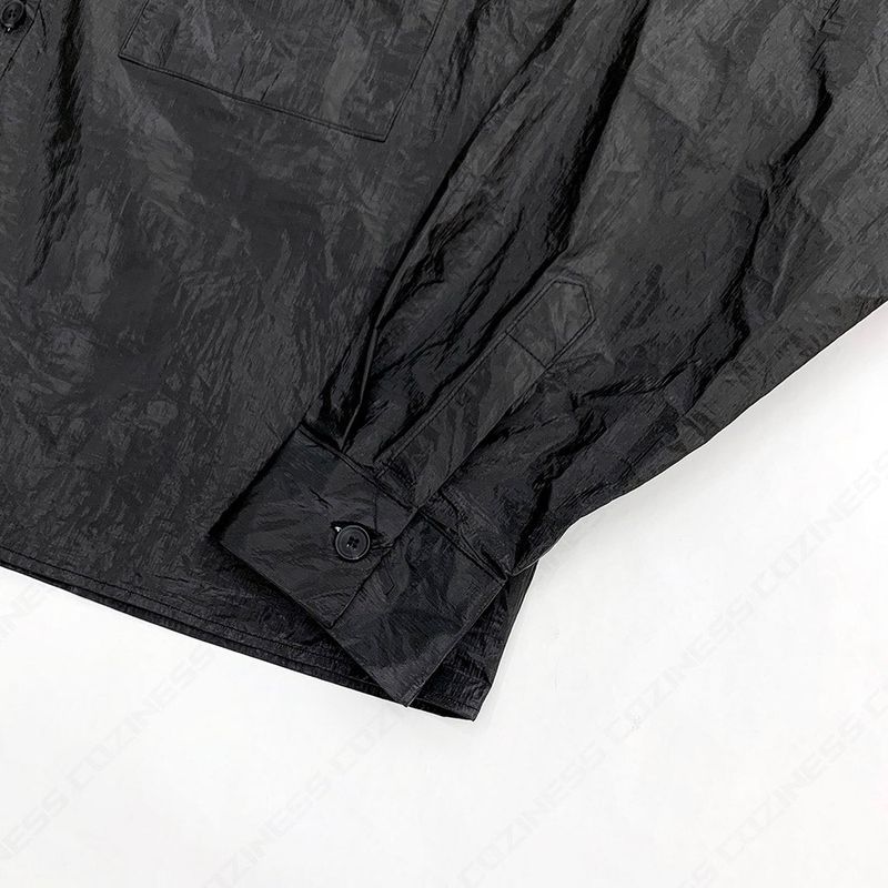 CR Laminating Cropped Jacket (2 colors)