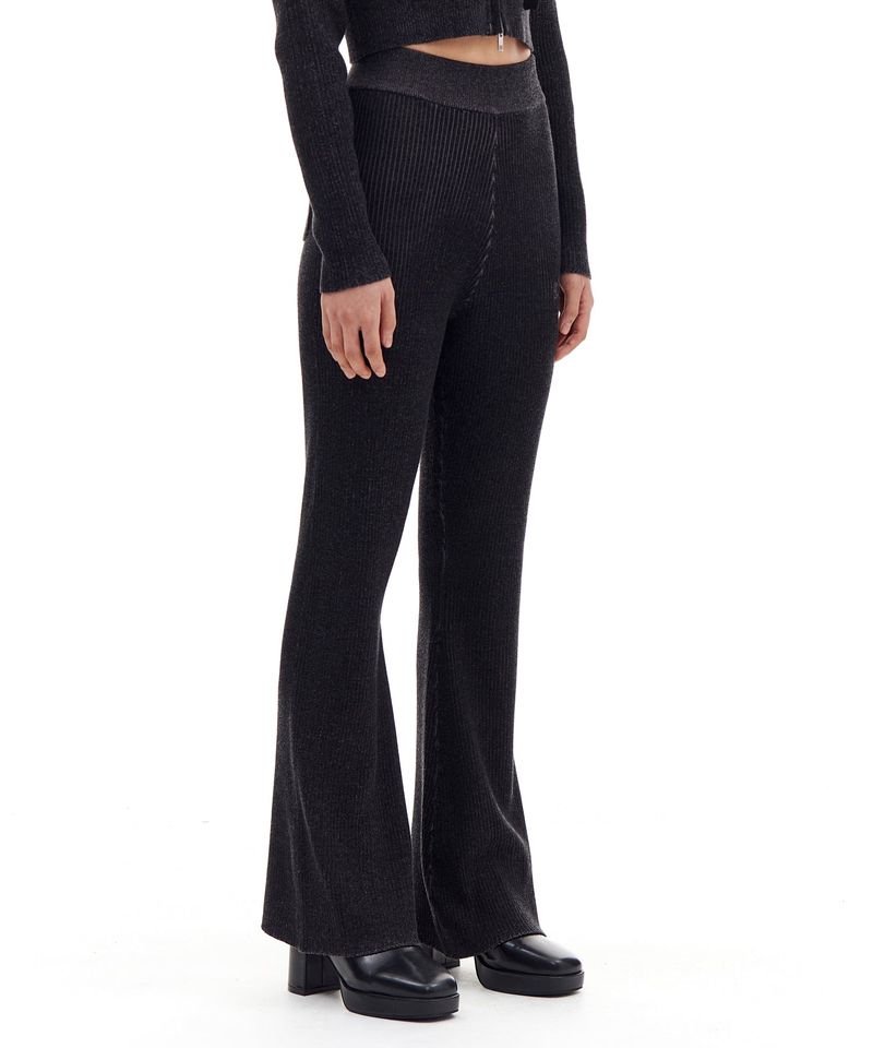 SMALL LOGO BOOTSCUT KINT PANTS (BLACK)