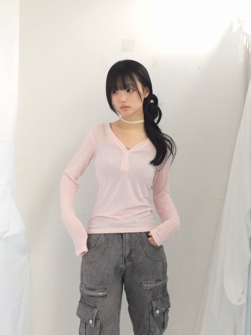 Pocket-line zipper bootcut pants