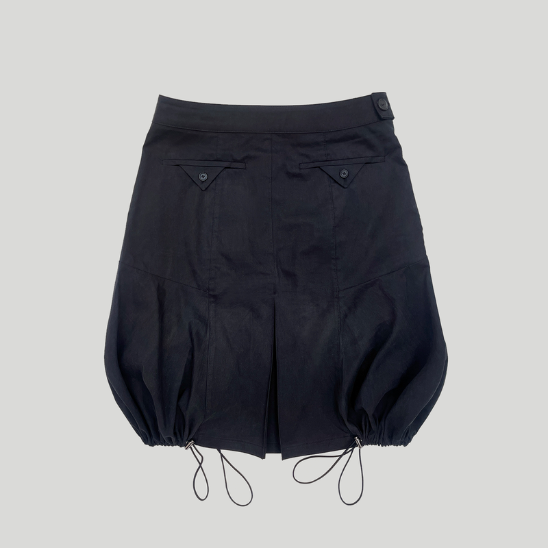 PUMPKIN STRING SKIRT : BLACK