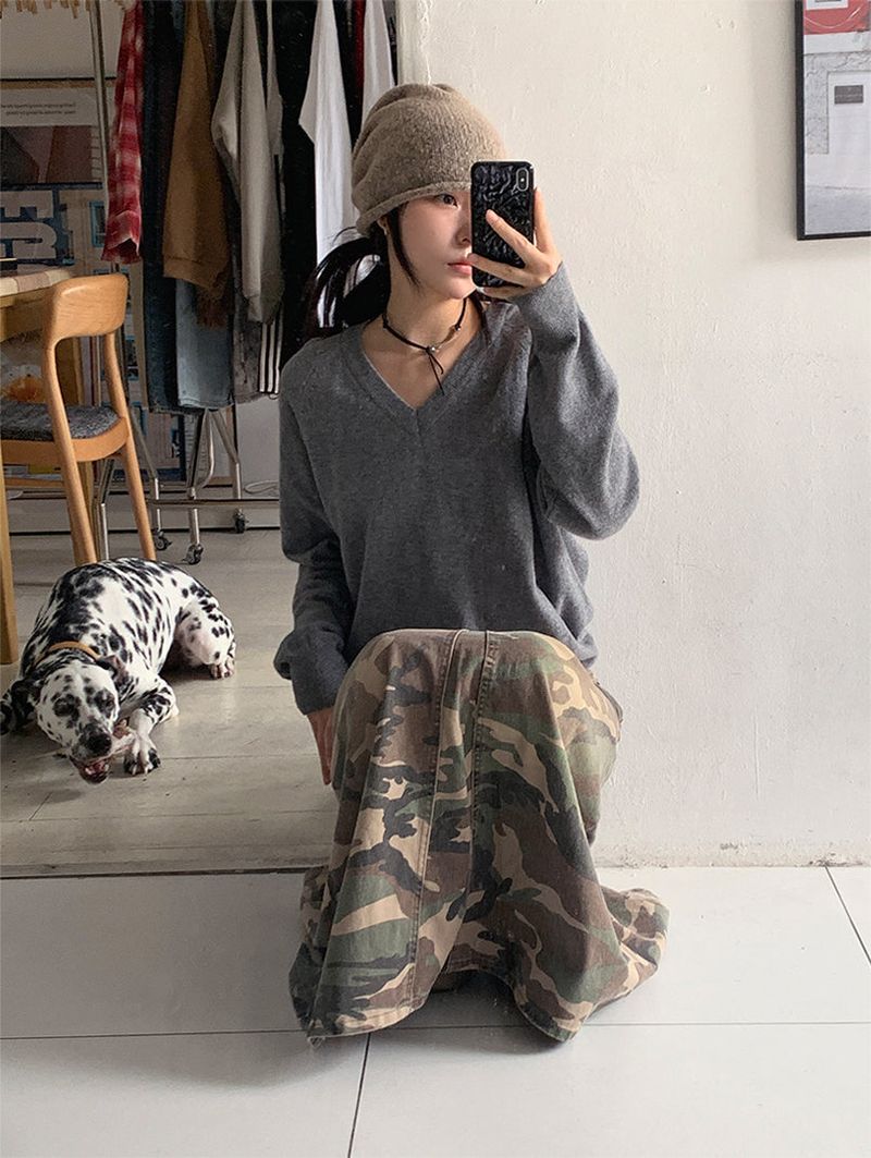 CAMOUFLAGE MAXI SKIRT