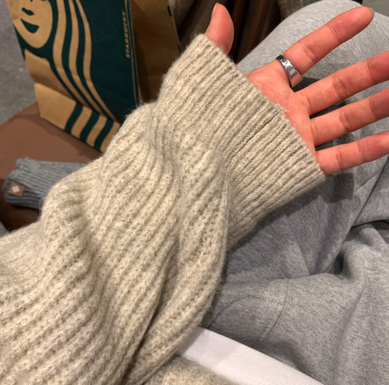  Sydney Heavy Duty Wool Blend Overfit Knit Hoodie