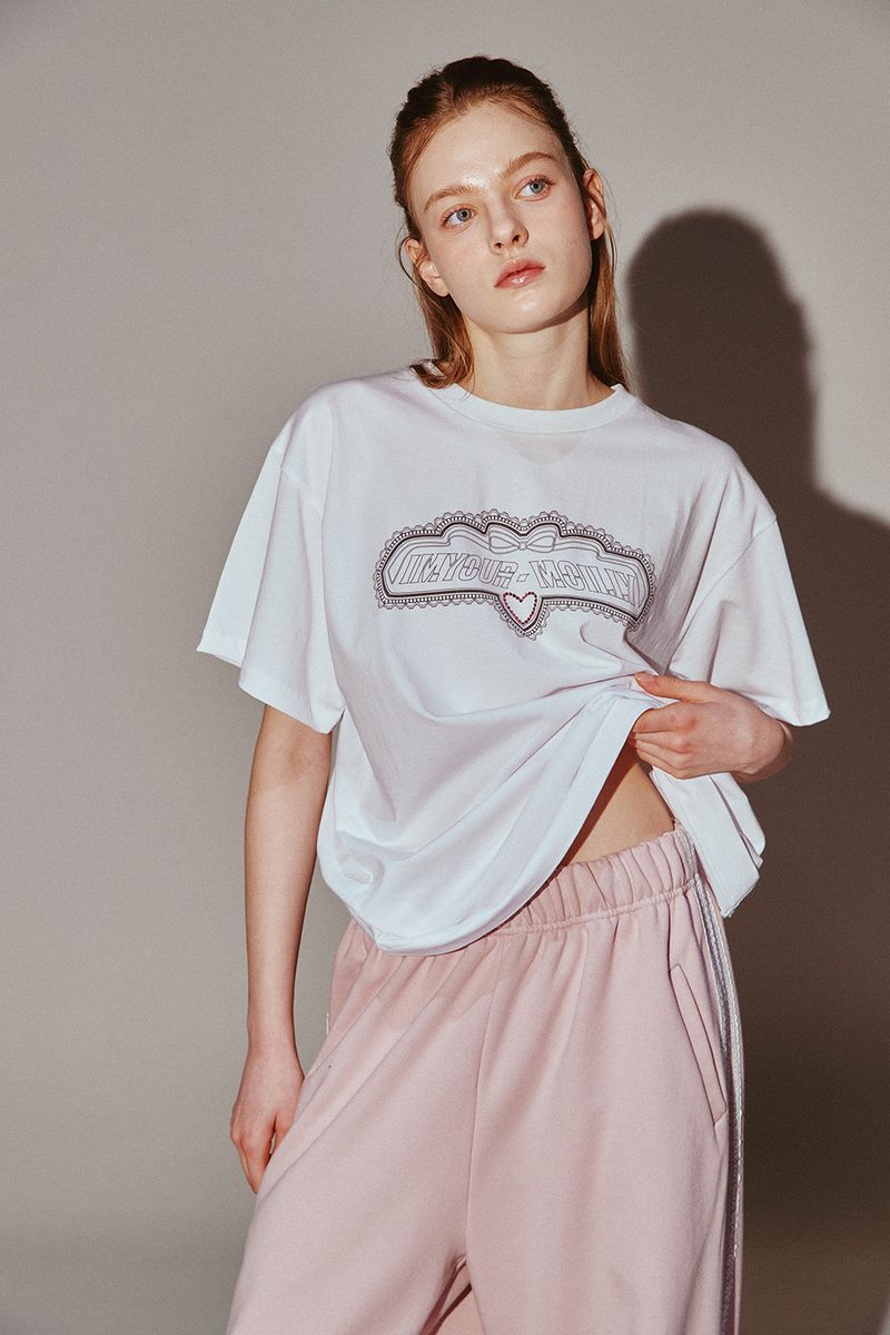 Signature Logo Graphic Hotfix T Pink