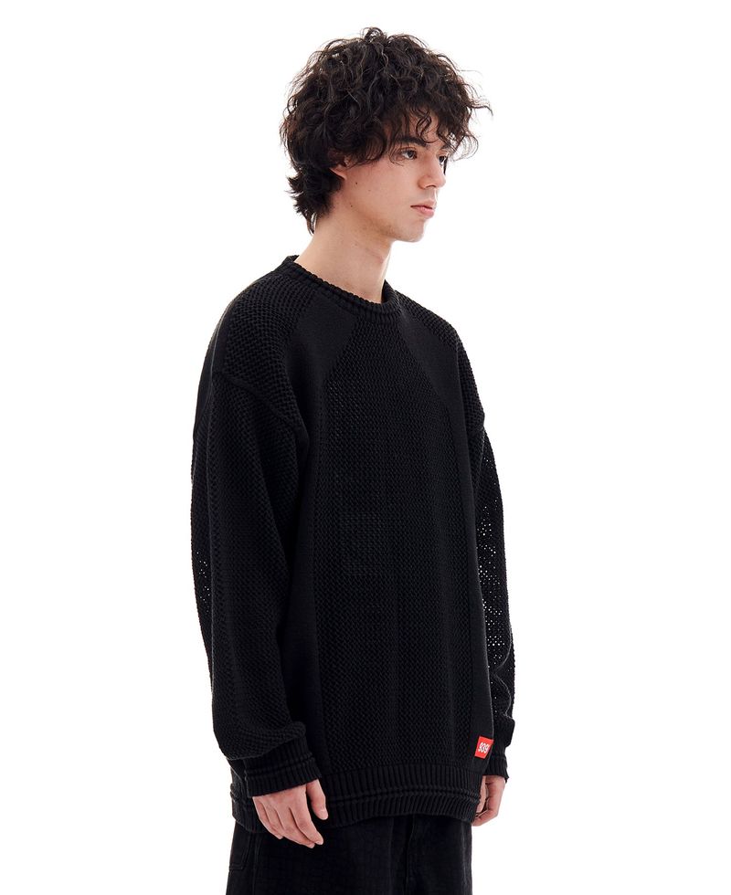 939 PANELED MESH KNIT (BLACK)