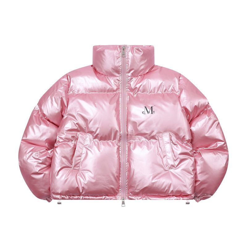 FAVE HIGH NECK GLOSSY CROP PADDING (3COLOR)
