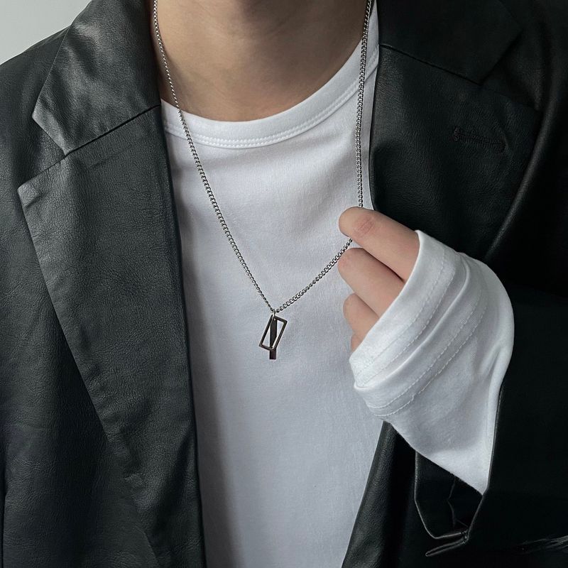 COZINESS（コジネス）の「CH Square Bar Layered Surgical Steel Necklace（Accessories）」