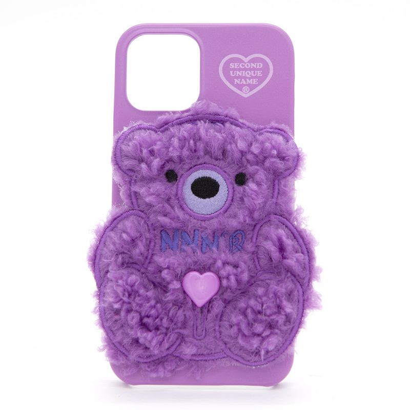 SUN CASE PATCH FLEECE BEAR SPARKLING PURPLE