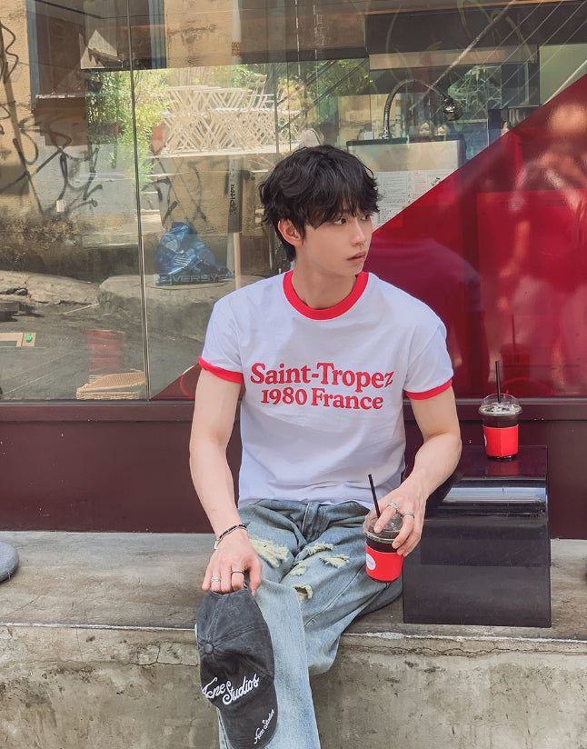 Subard Ringer Printed Short Sleeve T-shirt