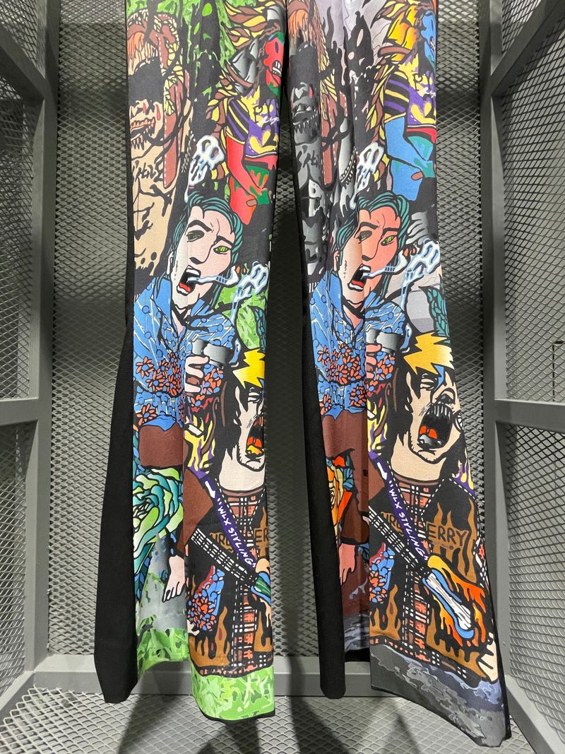 Comics Black Block Trousers(Female)
