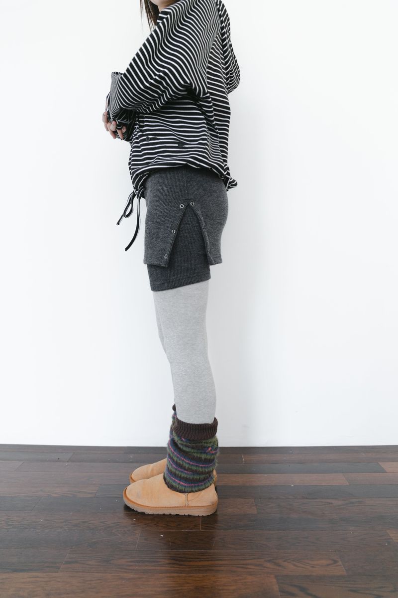 knit skirt short pants(2colors)