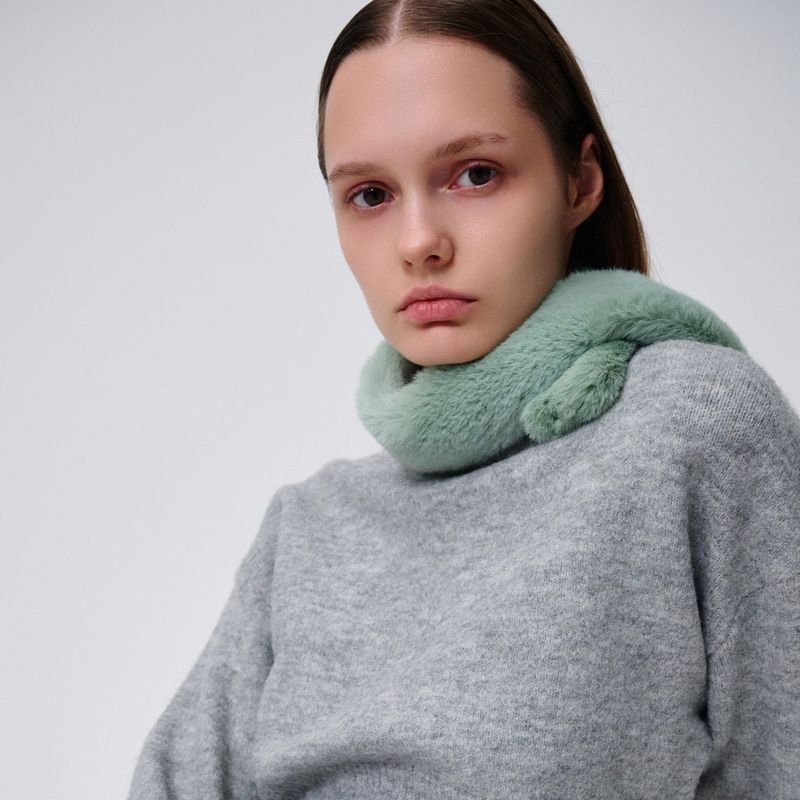 POPPIES muffler_mint