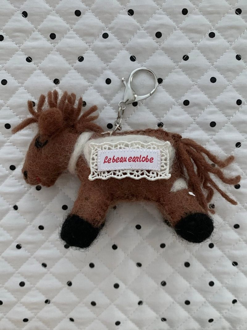 Cozy Horse Keyring (Happy New Year Edition)