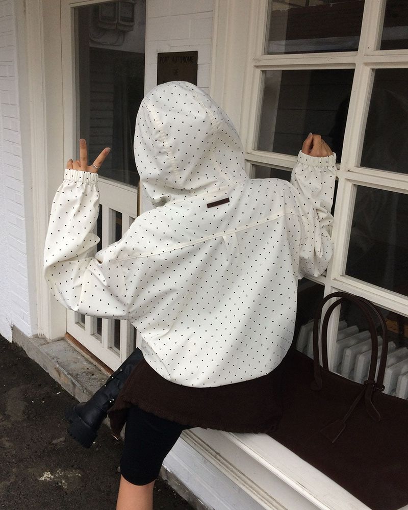 Milly Dot Hooded Windbreaker