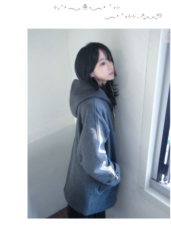 Half neck quilted wool half midi coat