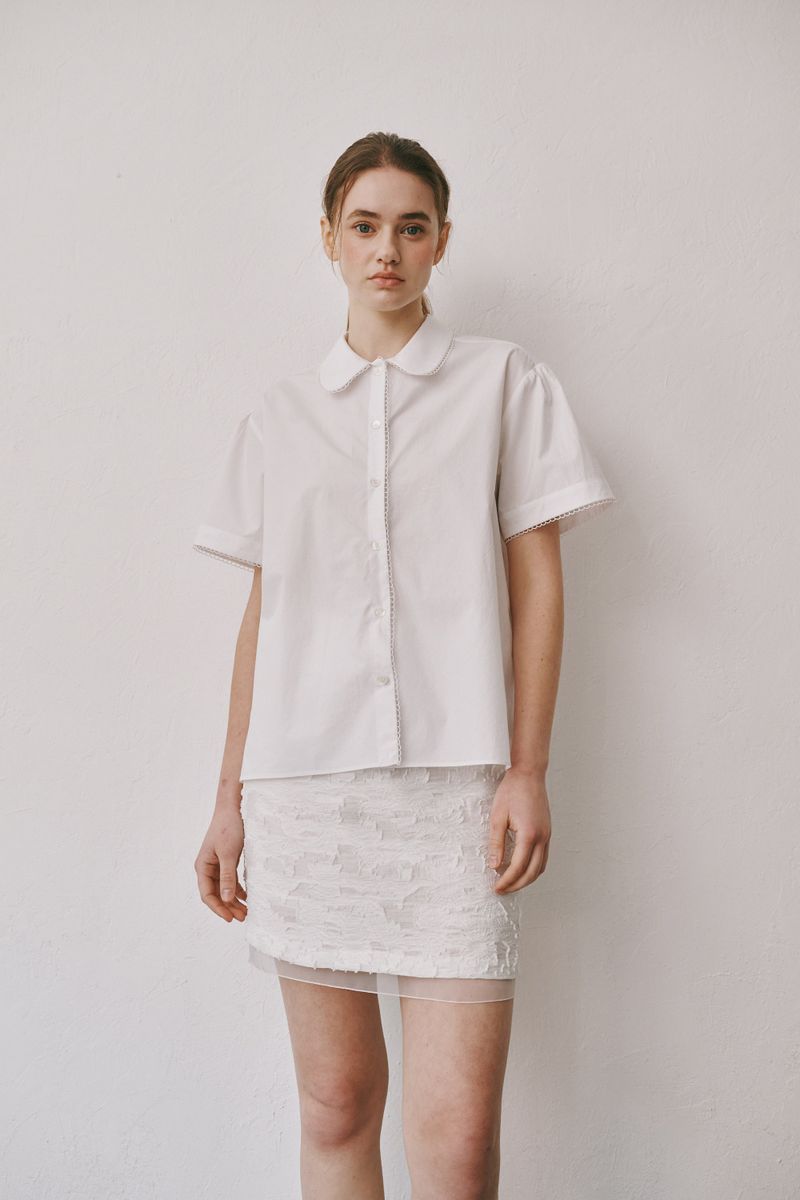Lace half shirts (Ivory)