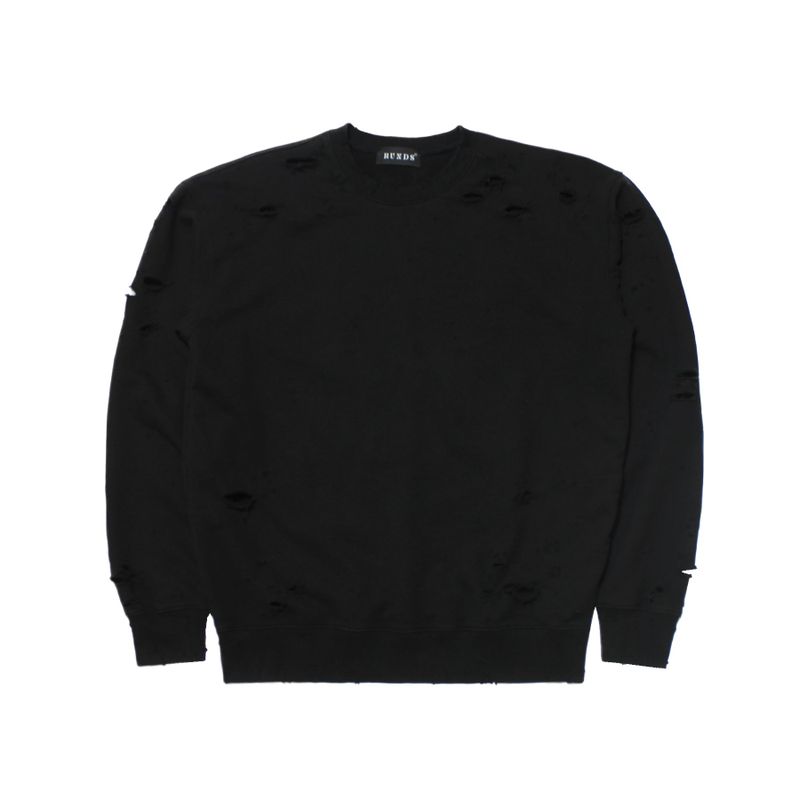 RUNDS(ランド)の「damage sweatshirt (black)(Tops)」