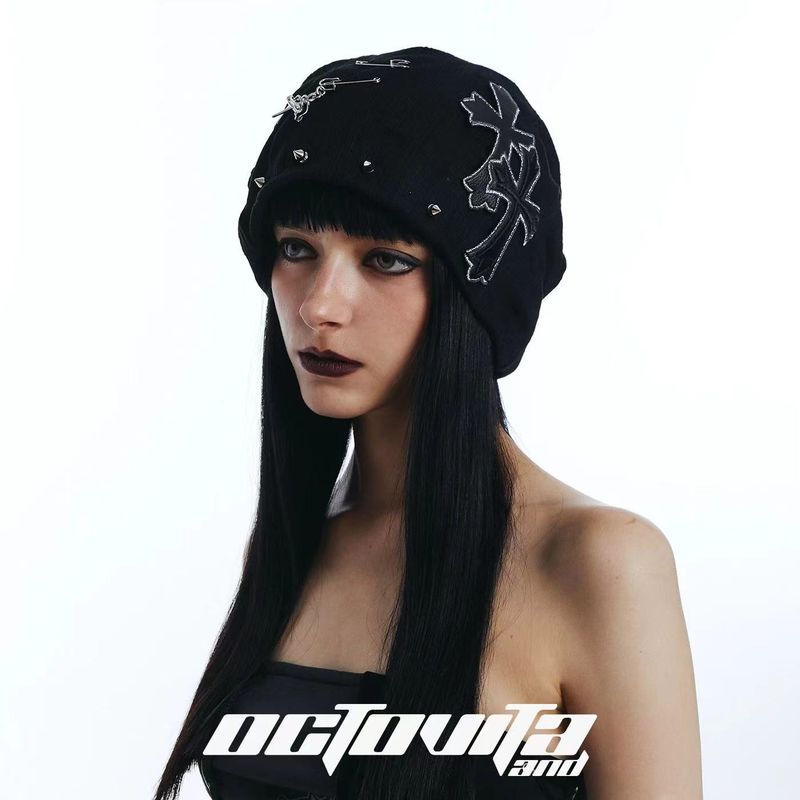 Black knitted hat
