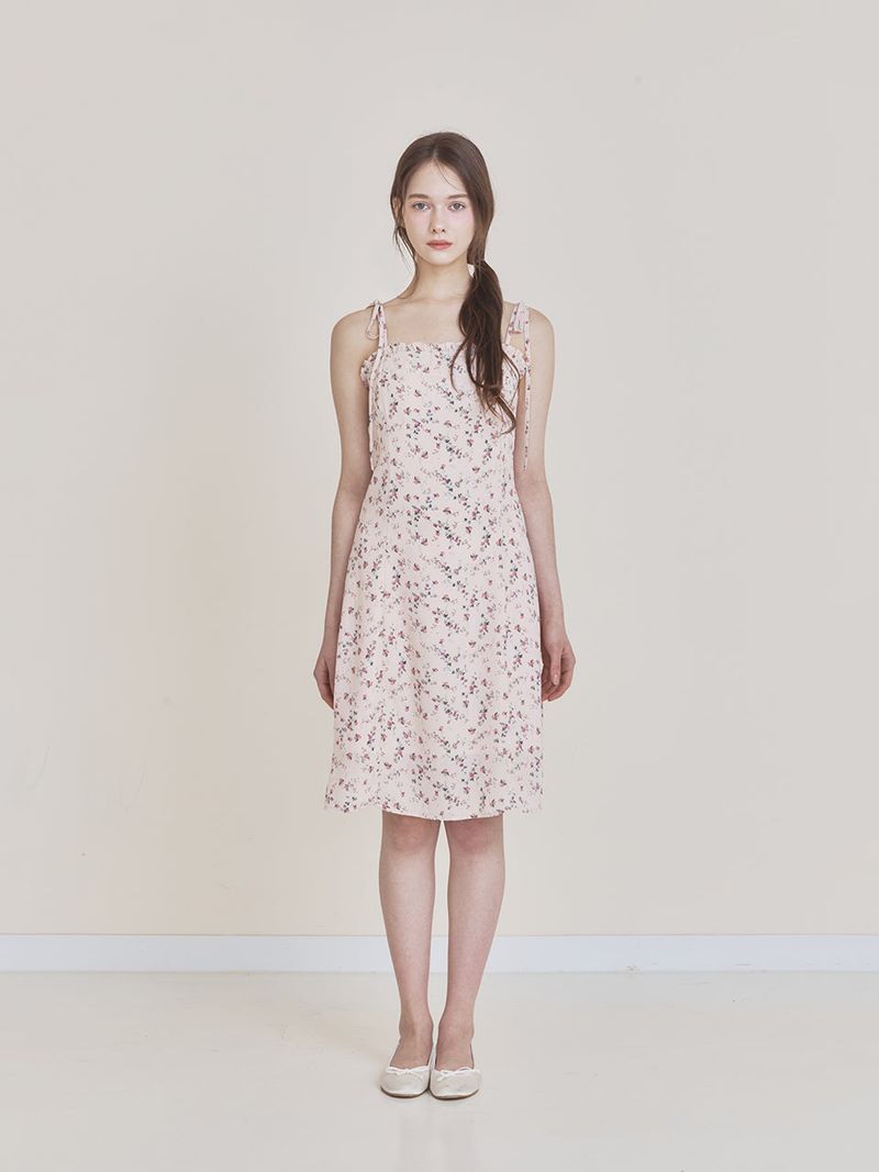 Frill midi dress (Pink)