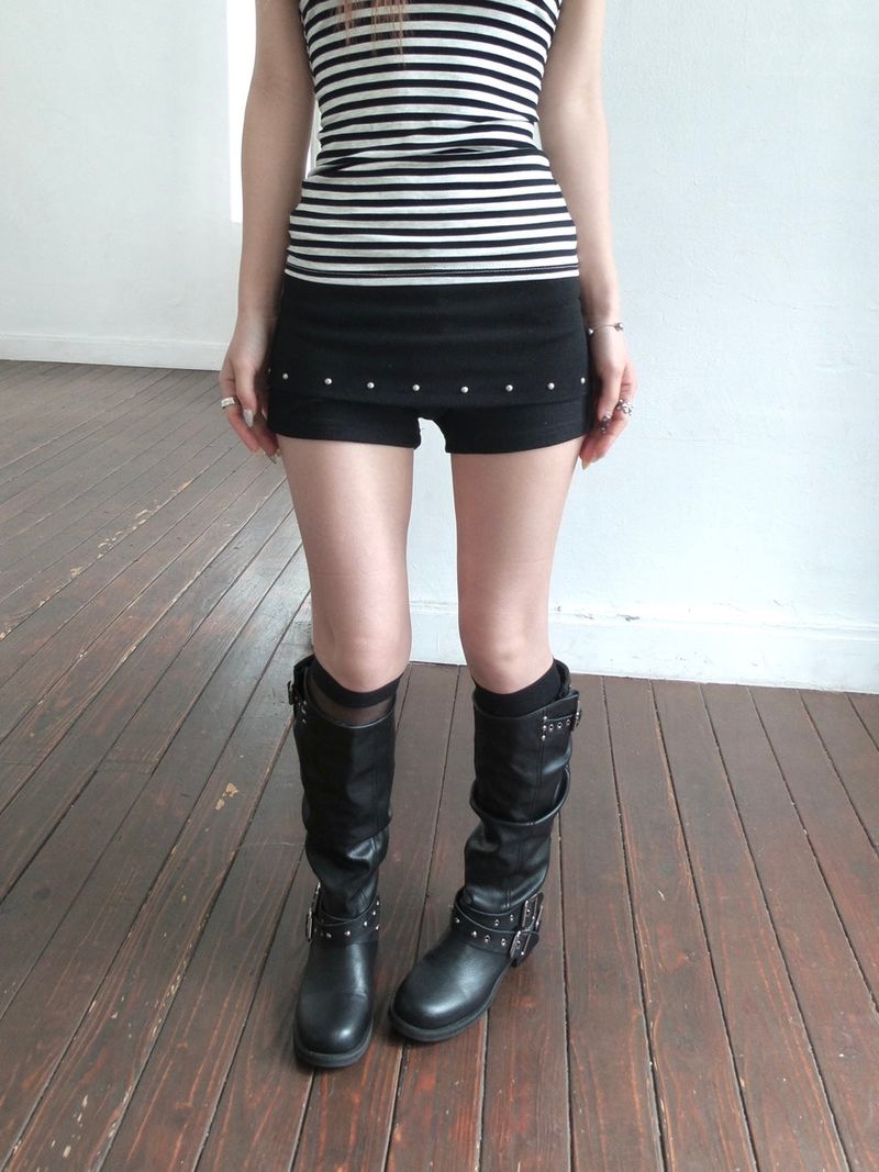 Stud folding shorts