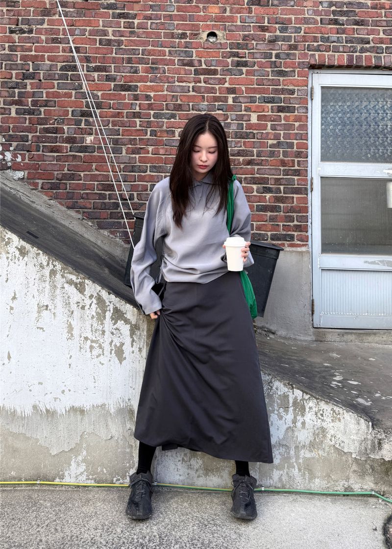 SIDE CUT MIDI SKIRT