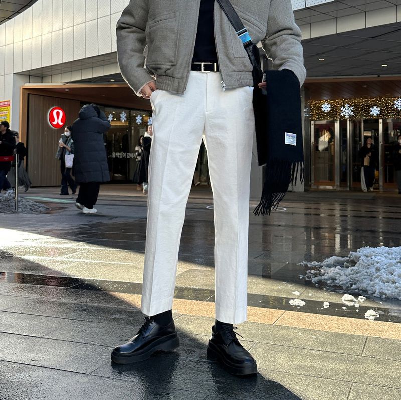 lemenne（ルメンヌ）の「[1+1] LMN ハイデンシティヒデンバンディングコットンスラックス (5 colors)（パンツ）」