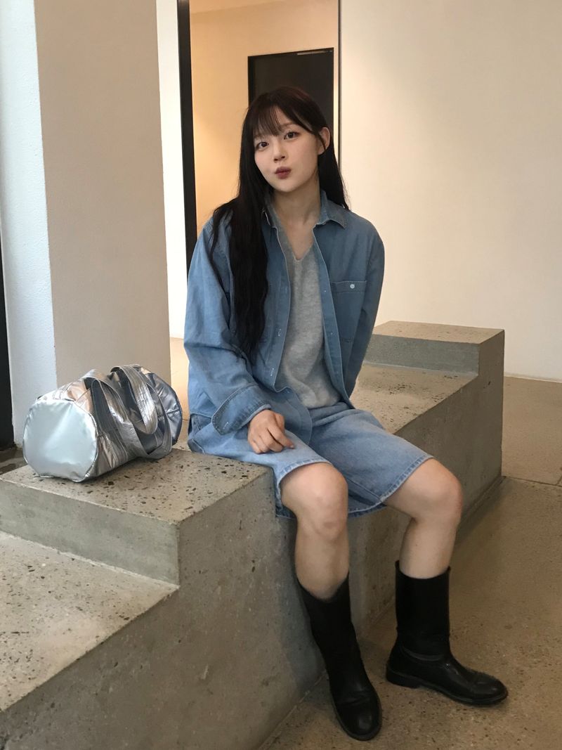 Moana denim half pants