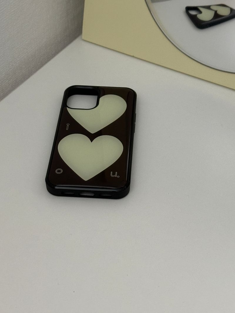 chocolate heart yellow case (epoxy)