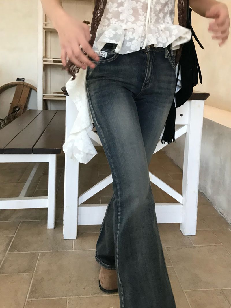 Bridget Gradient Washing Bootcut Denim Pants