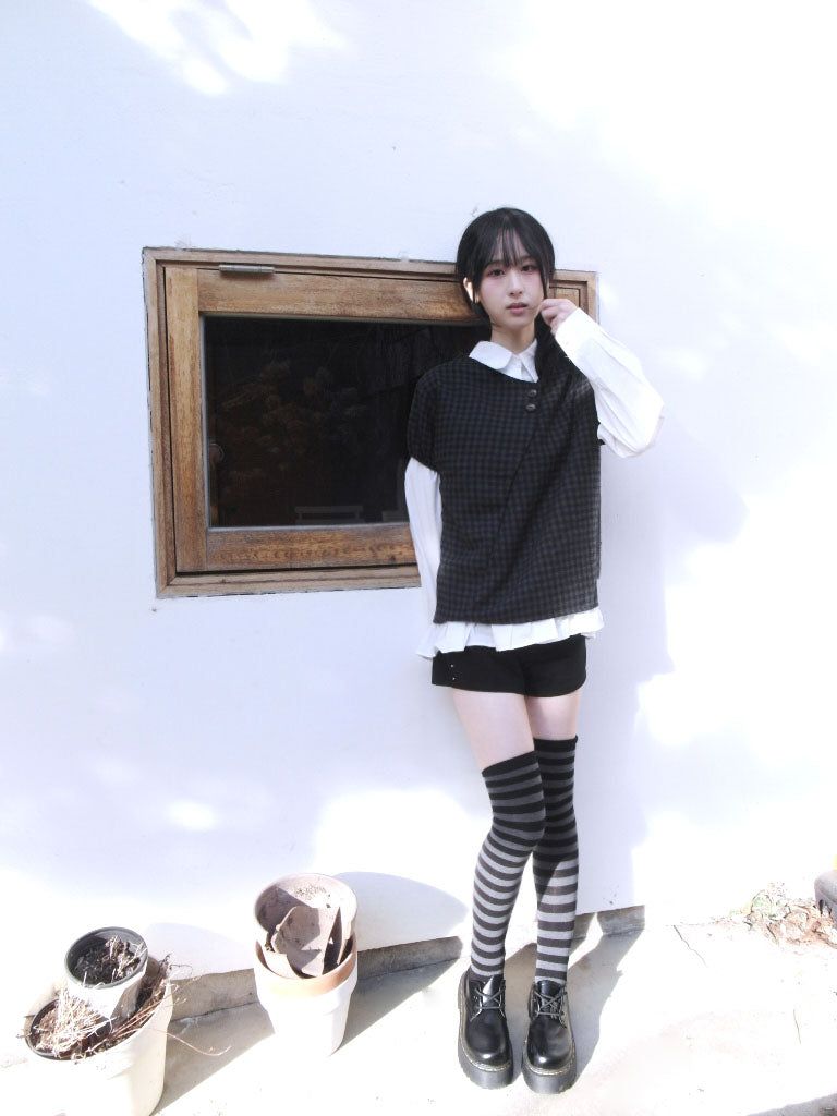 Check Layered Button Top (2colors)