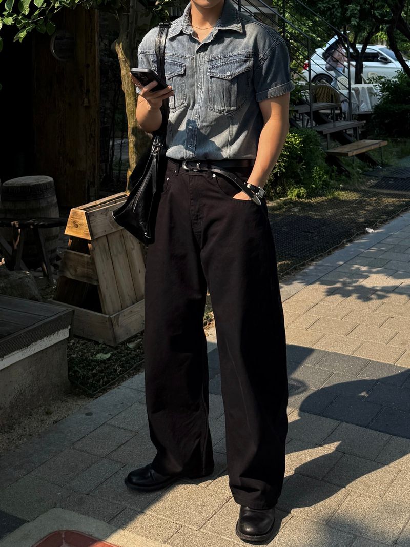 Cotton wide soft balloon pants