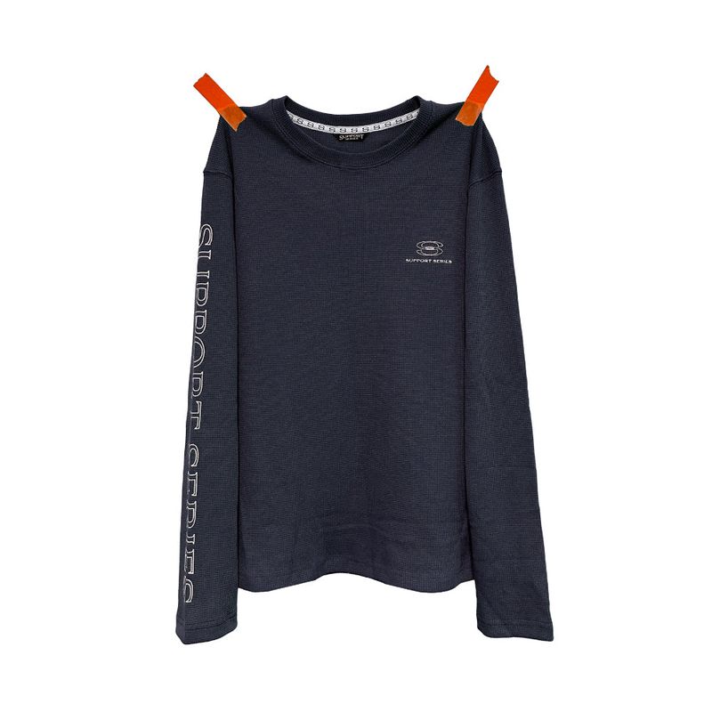 TOM'S BIRTHDAY（トムズバースデー）の「SUPPORT SERIES WAFFLE SWEAT SHIRT NAVY（Tops）」