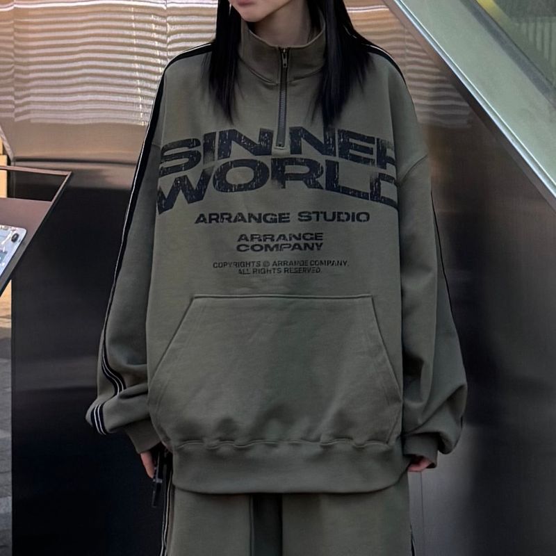 PEARCLAN(ペアクラン)の「world tape half-zip sweatshirt(Tops)」