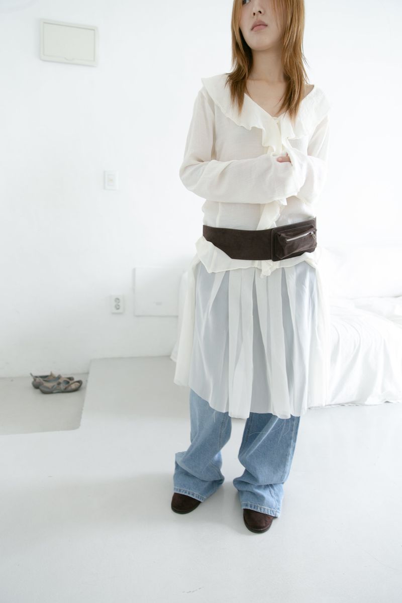 omoosoohy（オムスヒ）の「see-through cutting pleats skirt(3colors)（Skirts）」